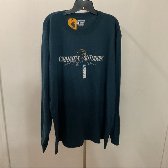 Carhartt Blue Long Sleeve Shirt Size 2XL NWT - Picture 2 of 7